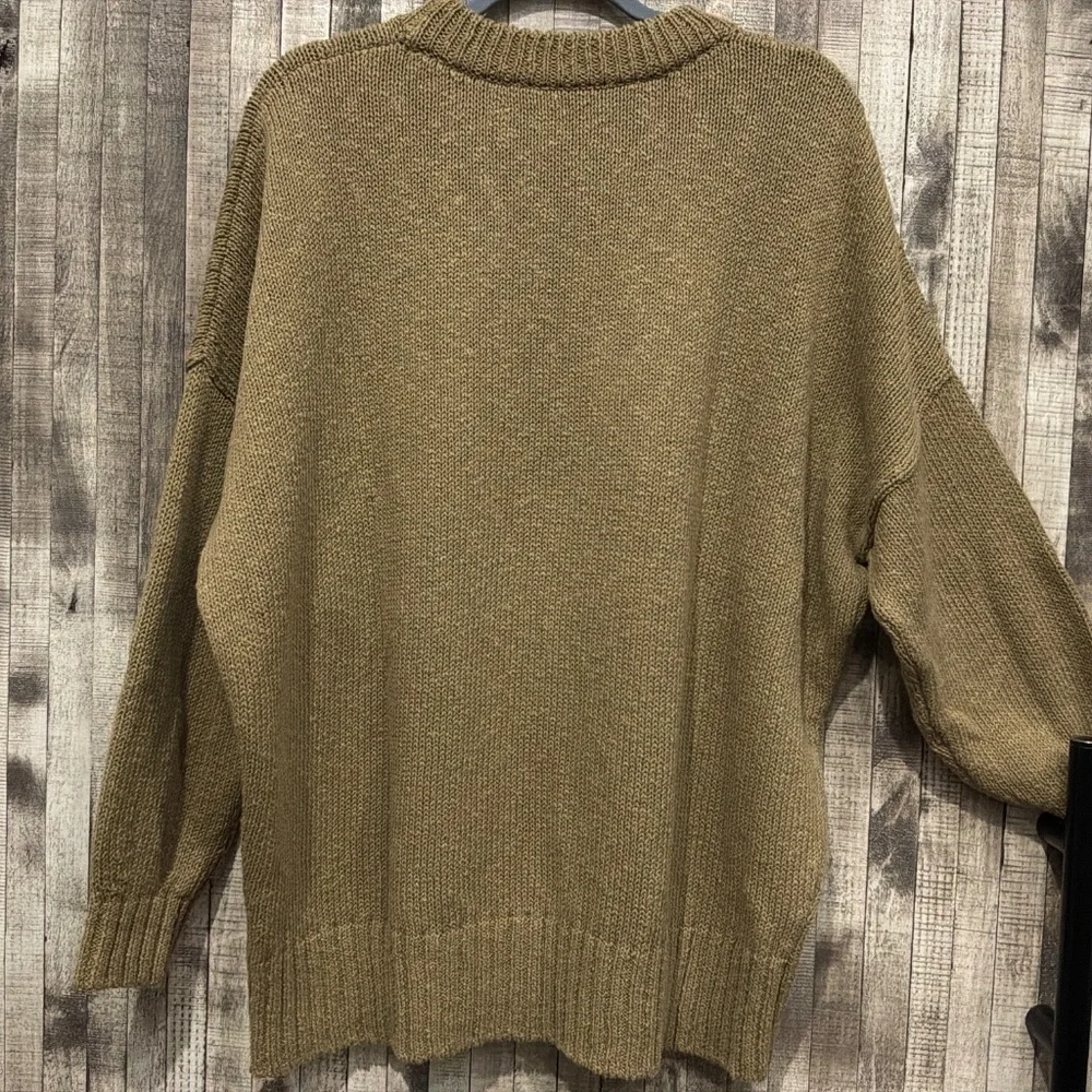JENNI KAYNE CRUISE CACOON CREWNECK SAFARI TAN NWOT - Picture 3 of 6